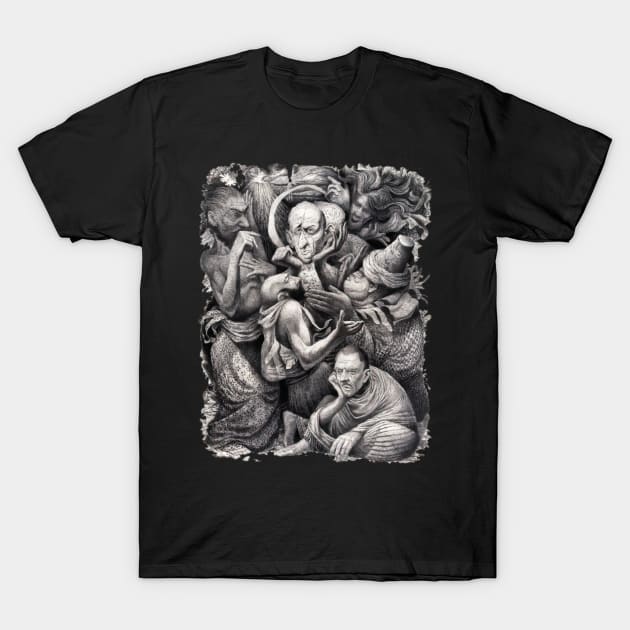 Job and His Friends by Oliver Grimley T-Shirt by O GRIMLEY